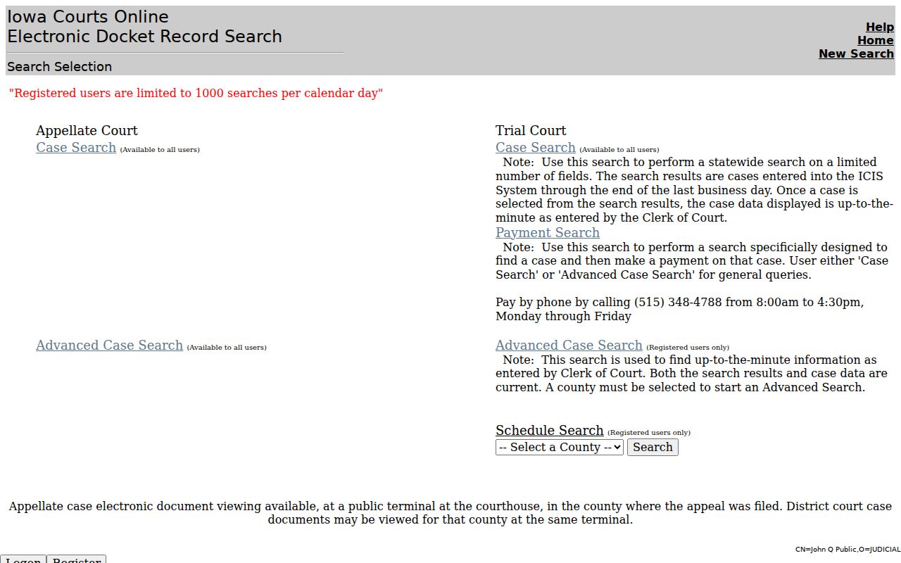 Marion County arrest warrant court search choices