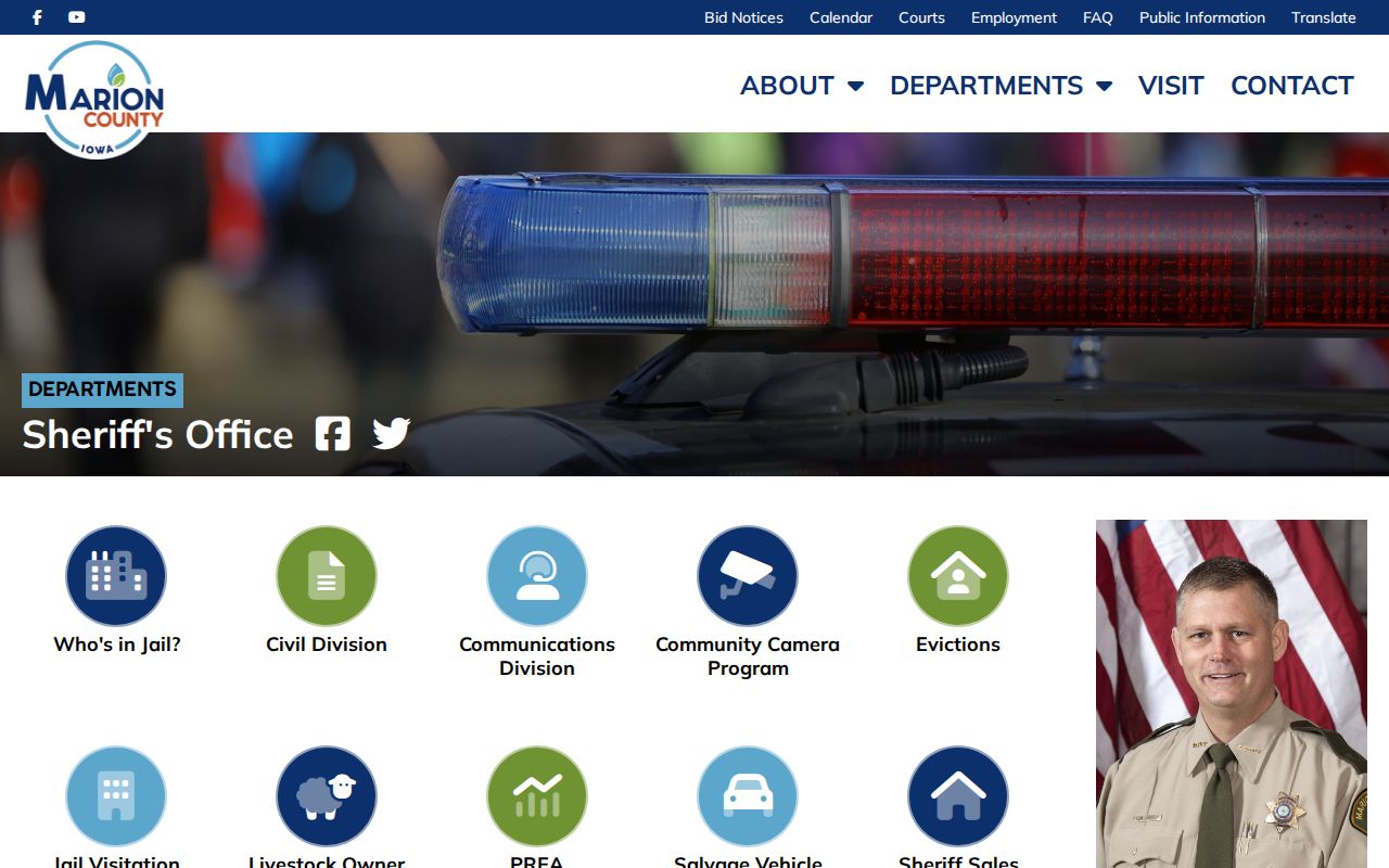Marion County warrant records sheriff contact routes